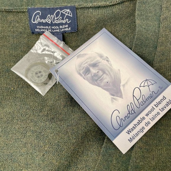 Arnold Palmer Washable Wool Blend Button Up Vest, Forest Green, Size M - Picture 5 of 16